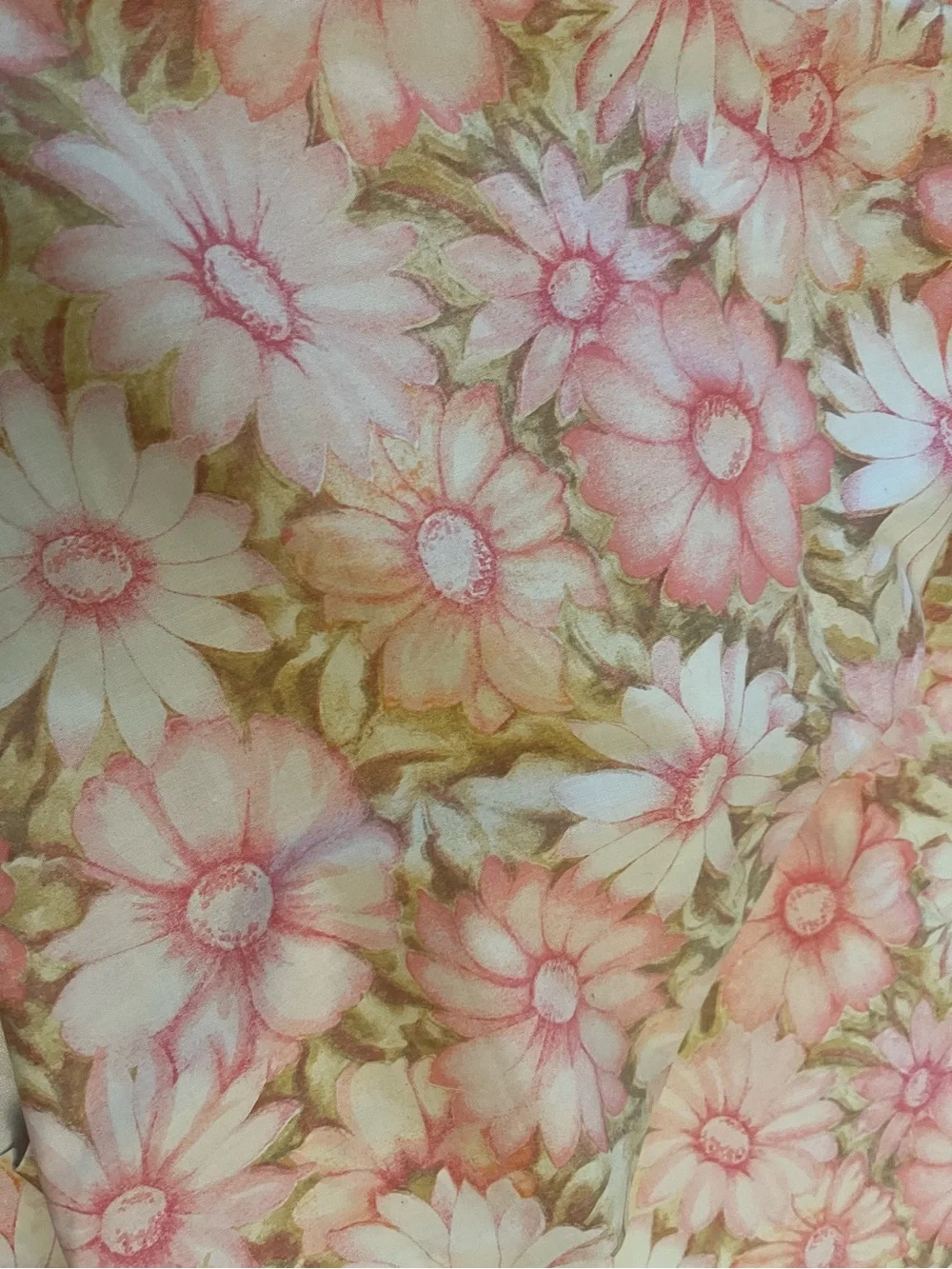 Vintage Cannon Monticello Floral Cotton flat top sheet percale